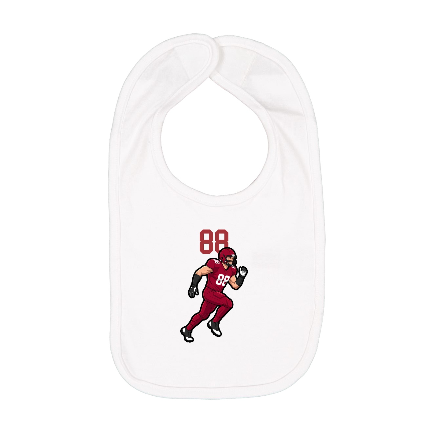 Infant Bib — Number Top in White