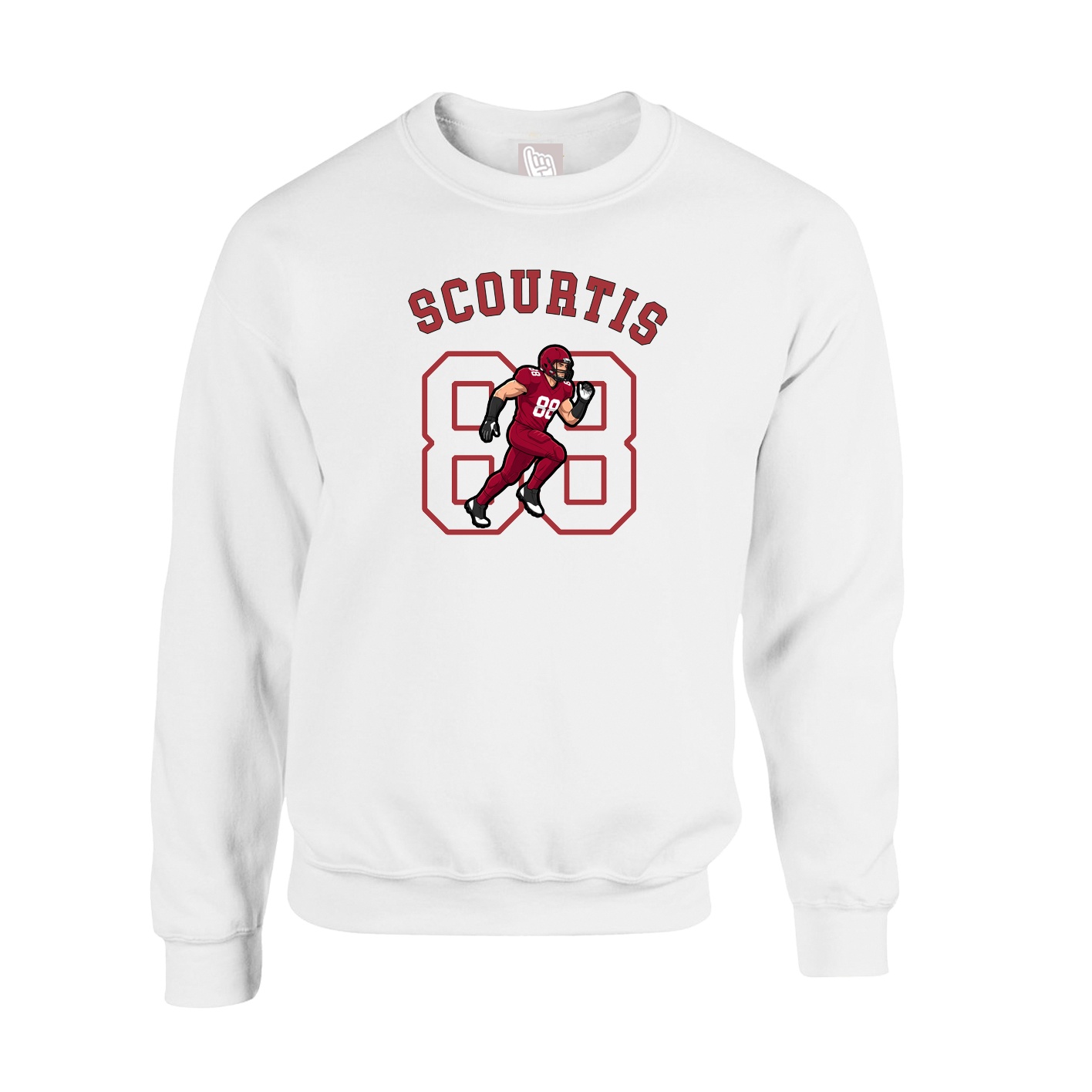 Fleece Crew — Shirsey Arch in White