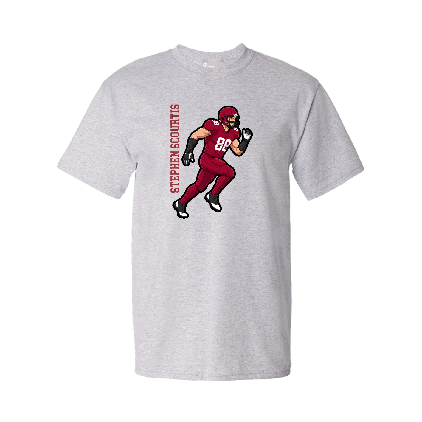 Tee — Name Vertical in Grey