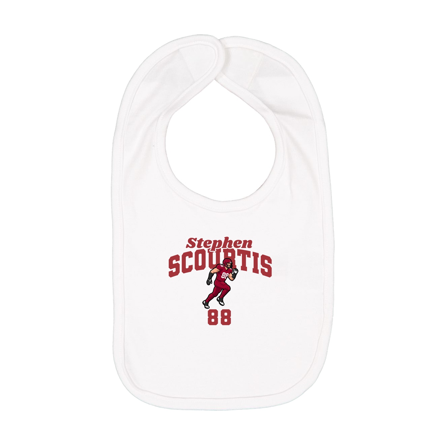 Infant Bib — Signature Arch in White