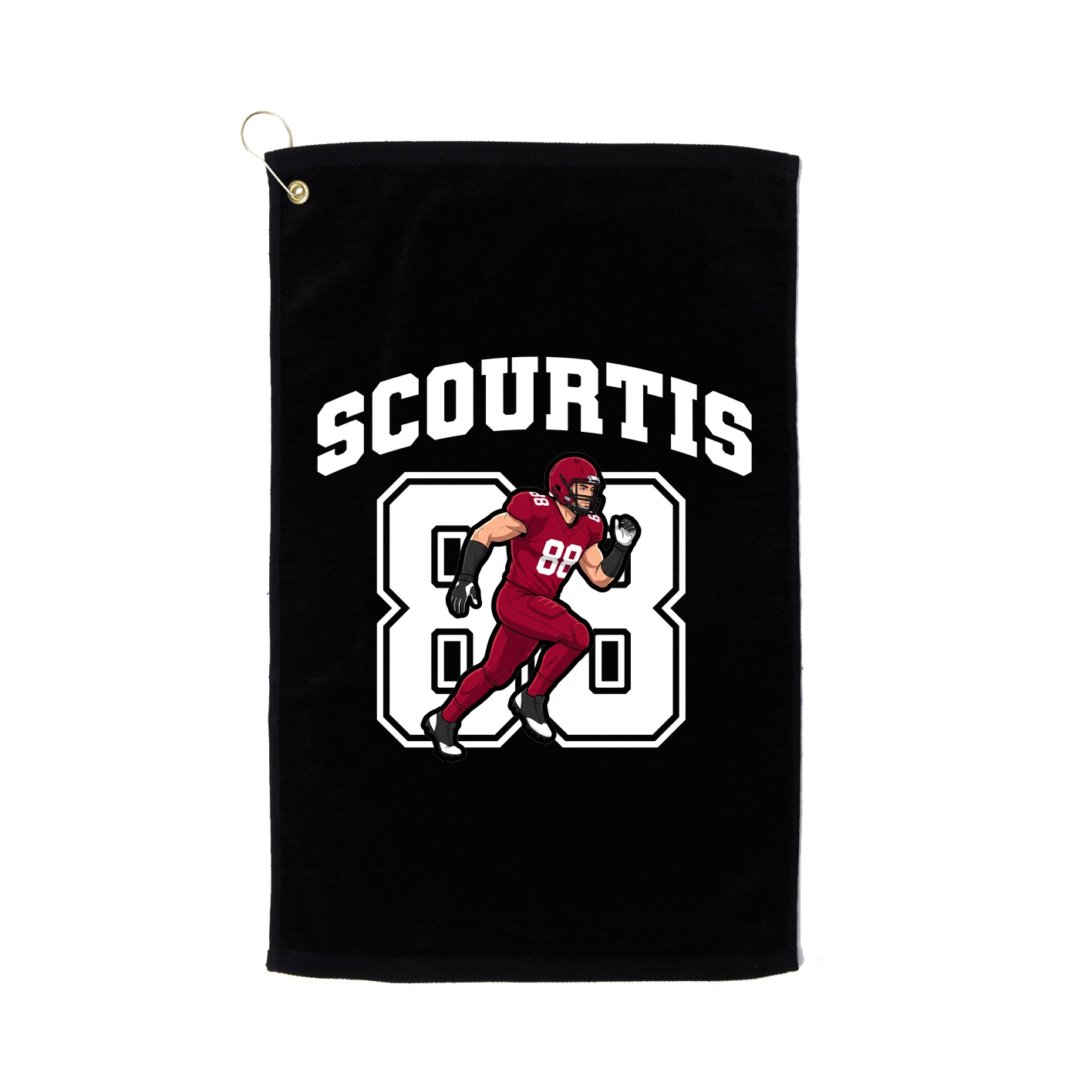 Golf Towel — Number in Black