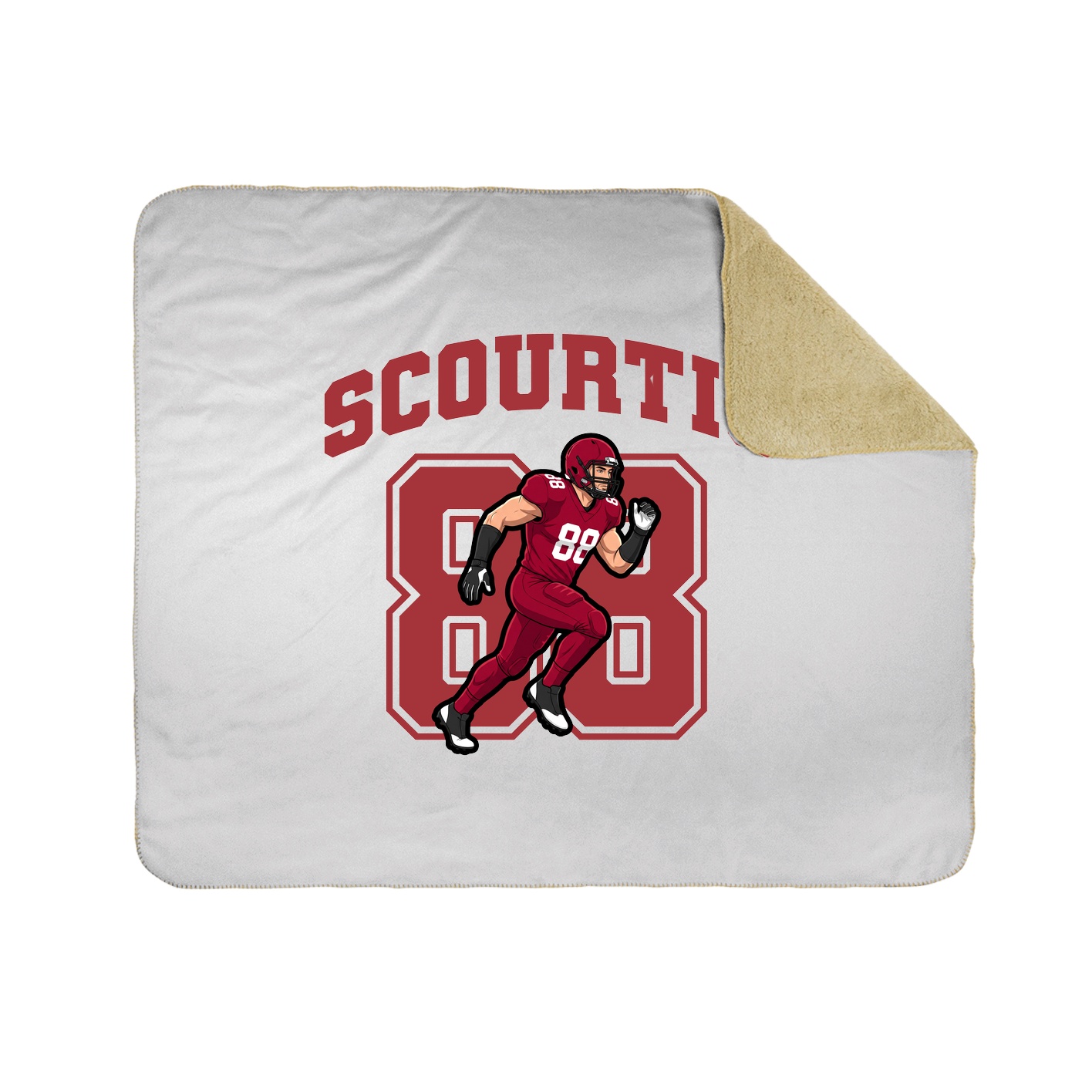 Throw Blanket — Number in White