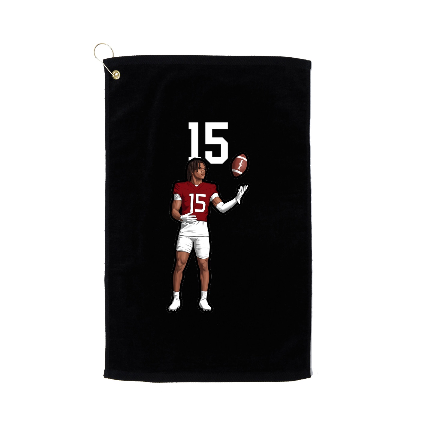 Golf Towel — Number Top in Black