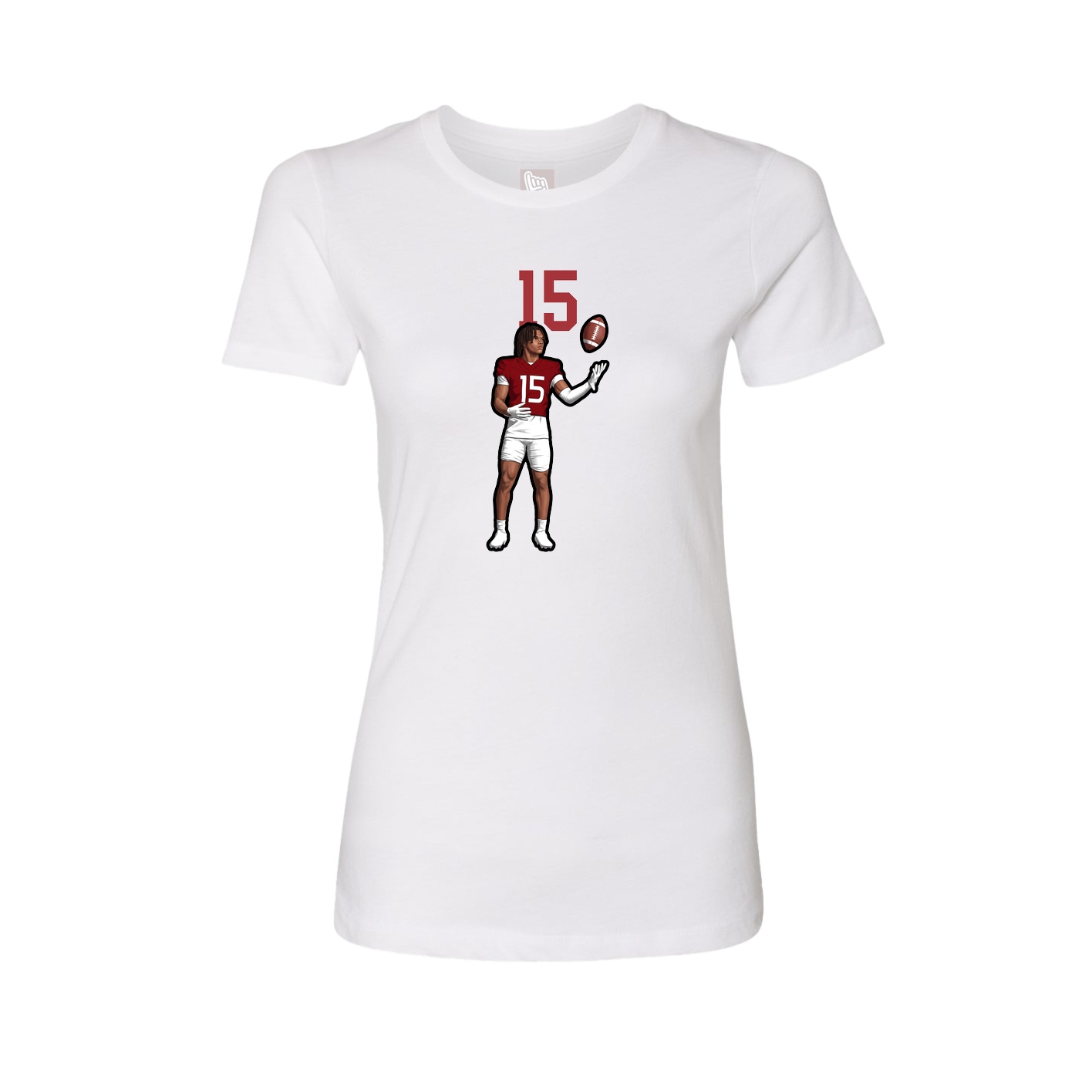 Fitted Women's Tee — Number Top in White