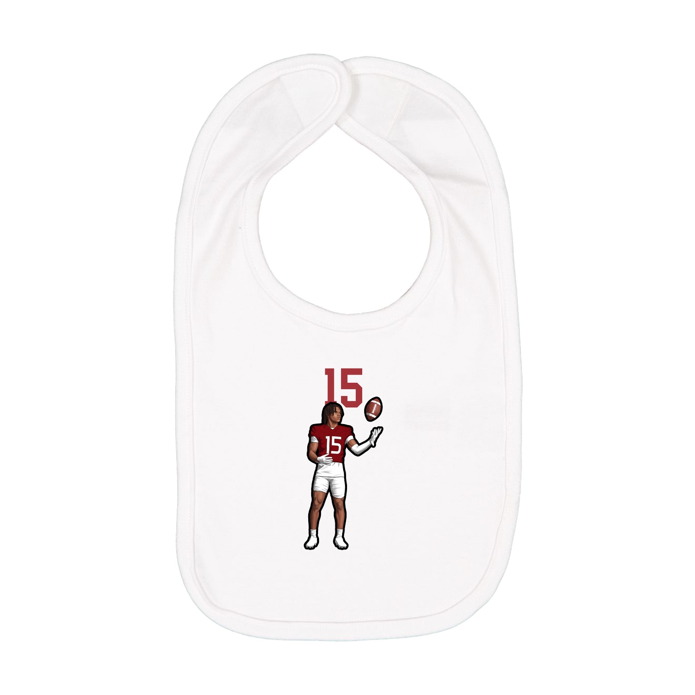 Infant Bib — Number Top in White