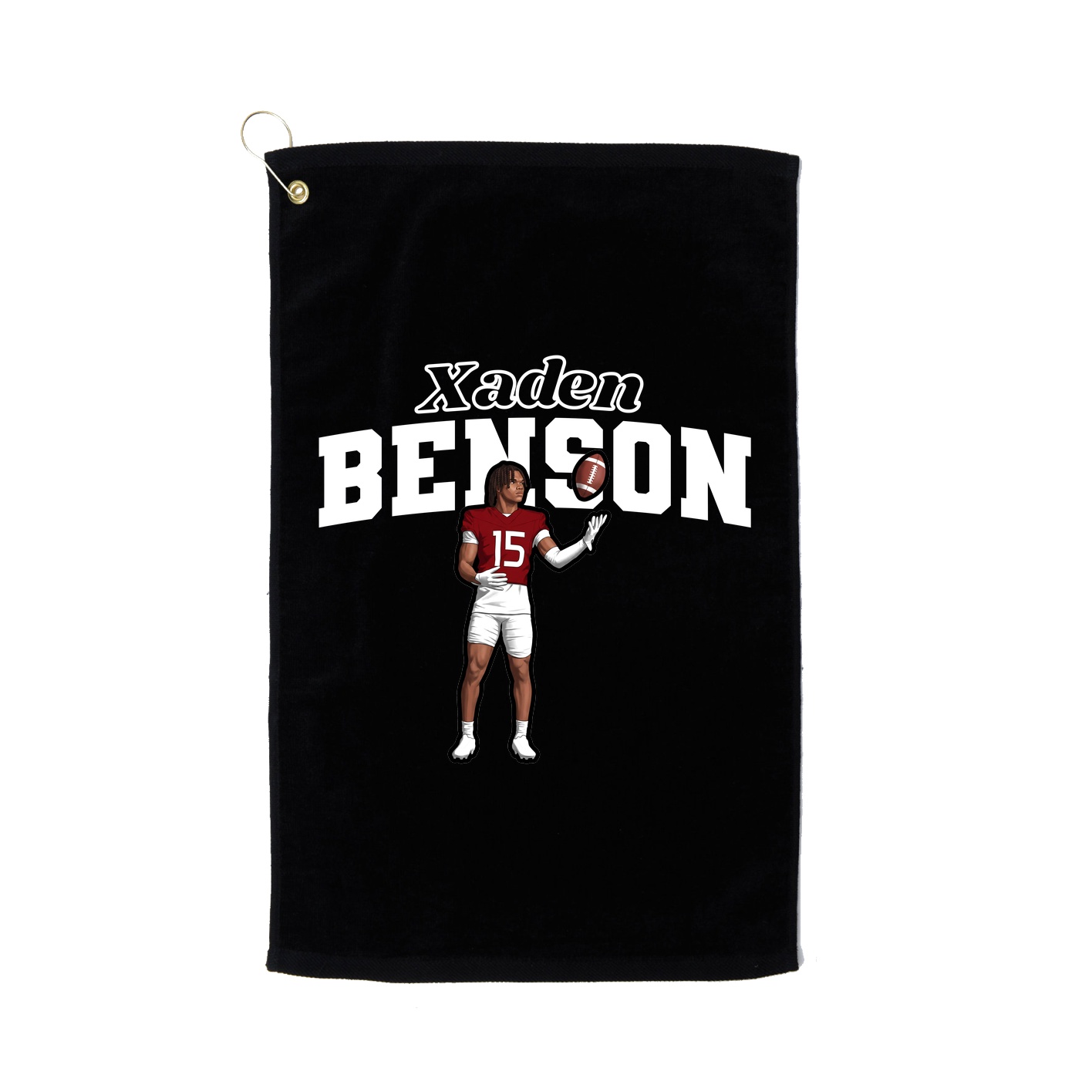 Golf Towel — Name Arch in Black