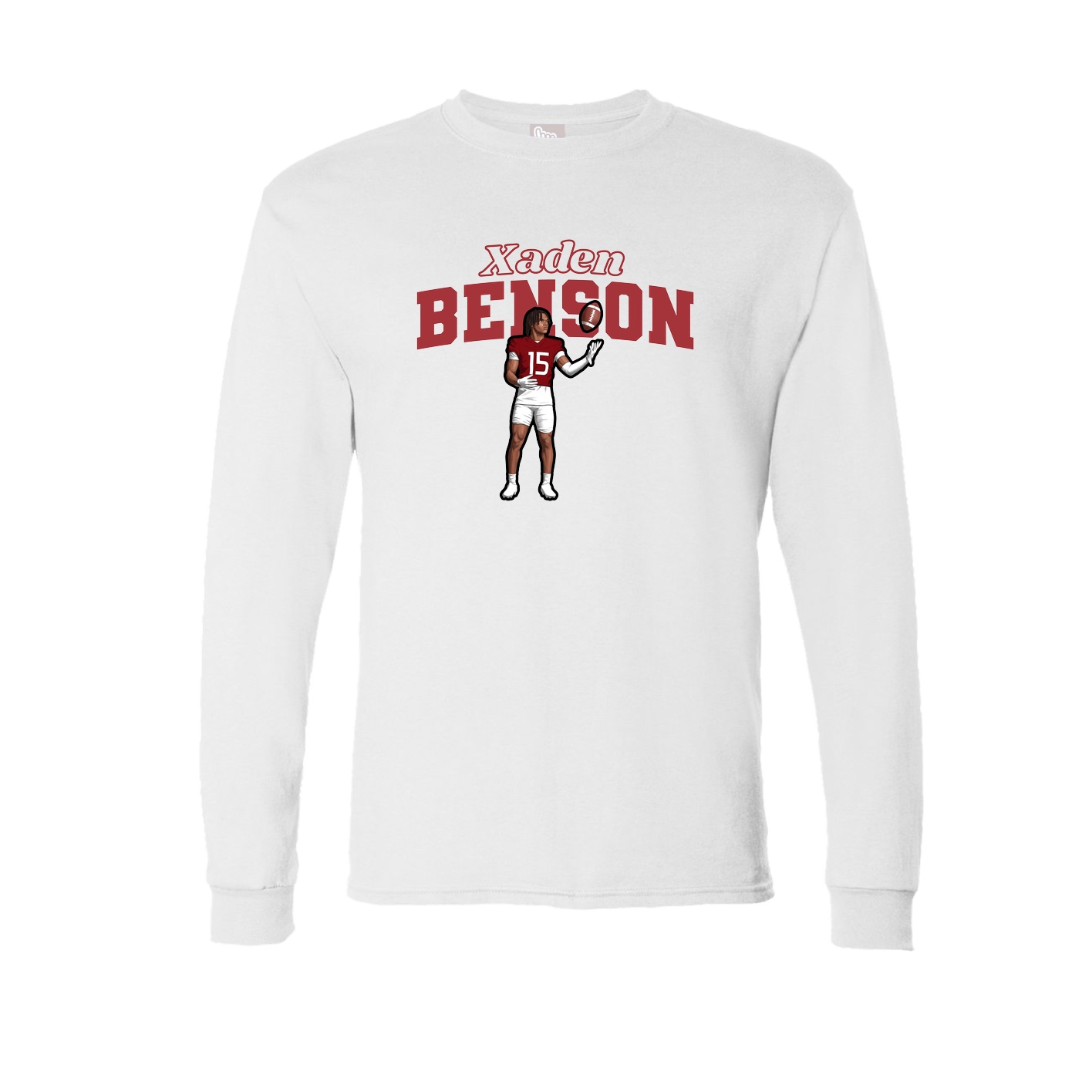 Long Sleeve Tee — Name Arch in White