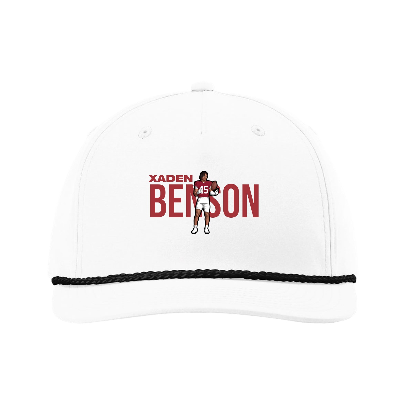 Five-Panel Classic Rope Cap — Player Name in White
