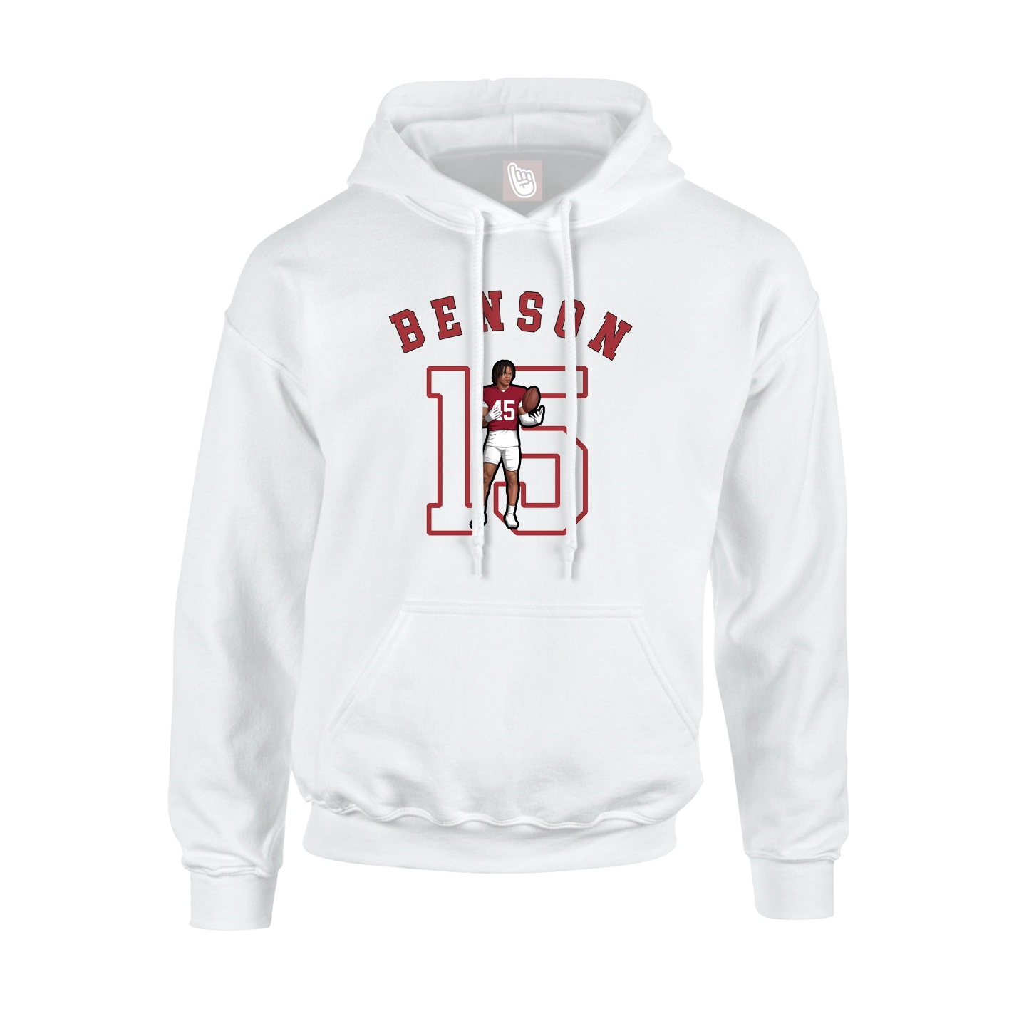 Youth Hoodie — Shirsey Arch in White