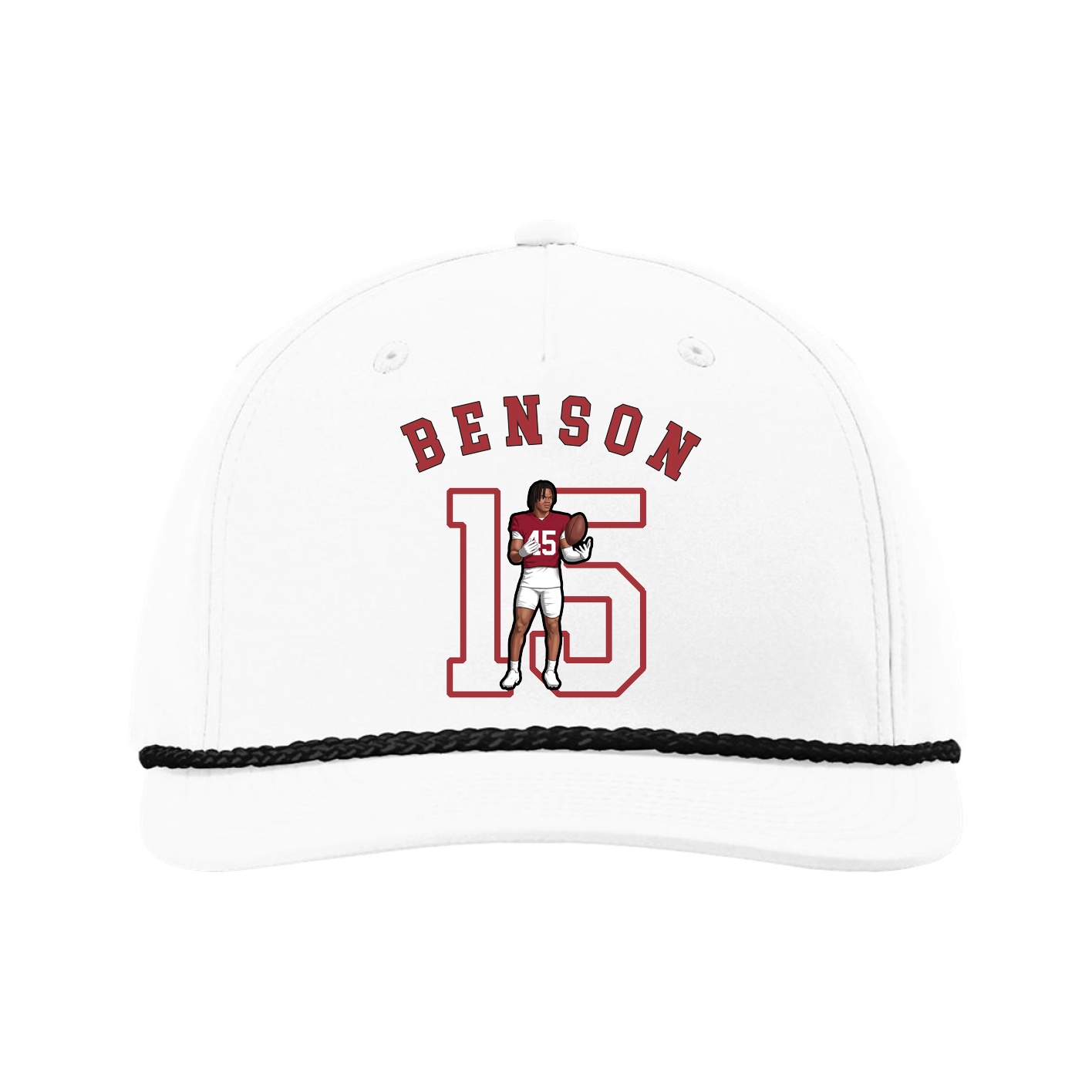 Five-Panel Classic Rope Cap — Shirsey Arch in White