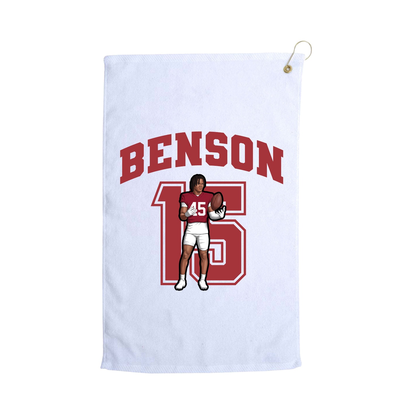 Golf Towel — Number in White