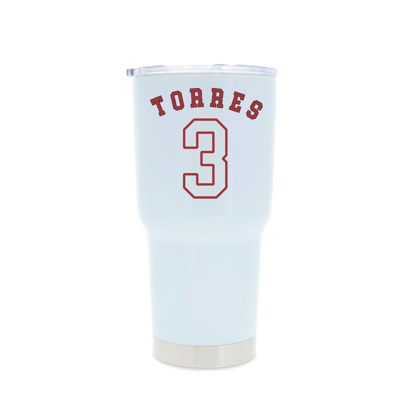 30oz Stainless Steel Tumbler — Shirsey Arch in White