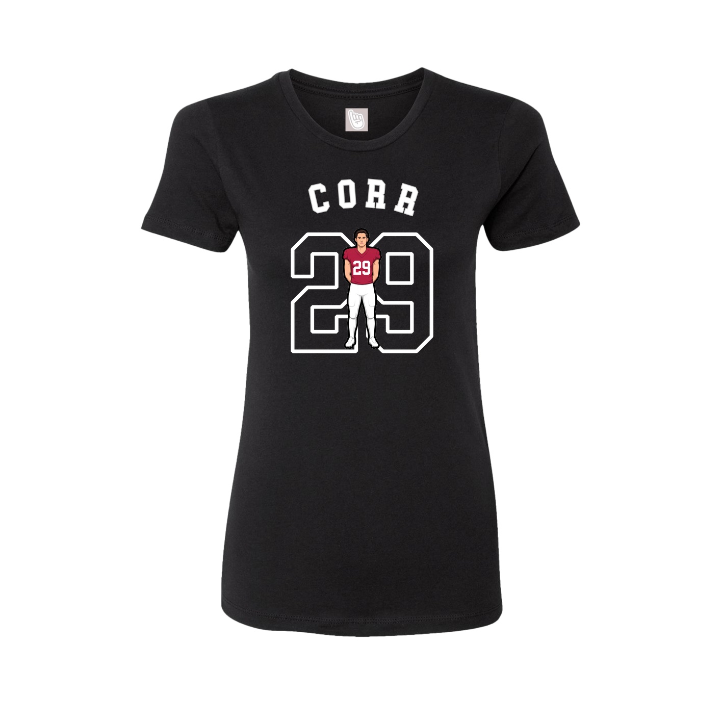 Fitted Women's Tee — Shirsey Arch in Black