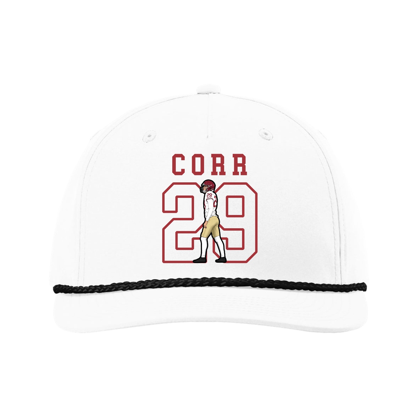 Five-Panel Classic Rope Cap — Shirsey in White