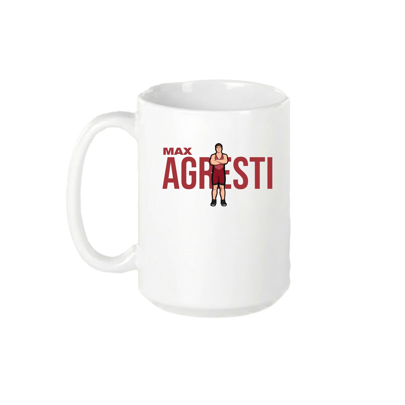 15oz Coffee Mug — Player Name in White