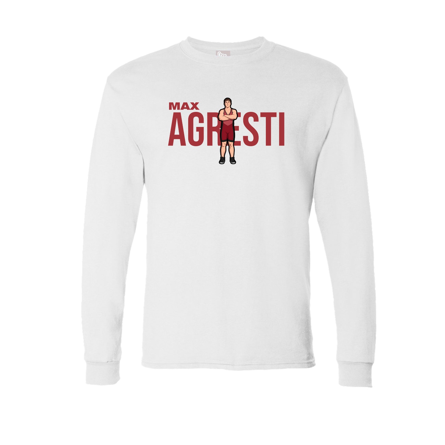 Long Sleeve Tee — Player Name in White