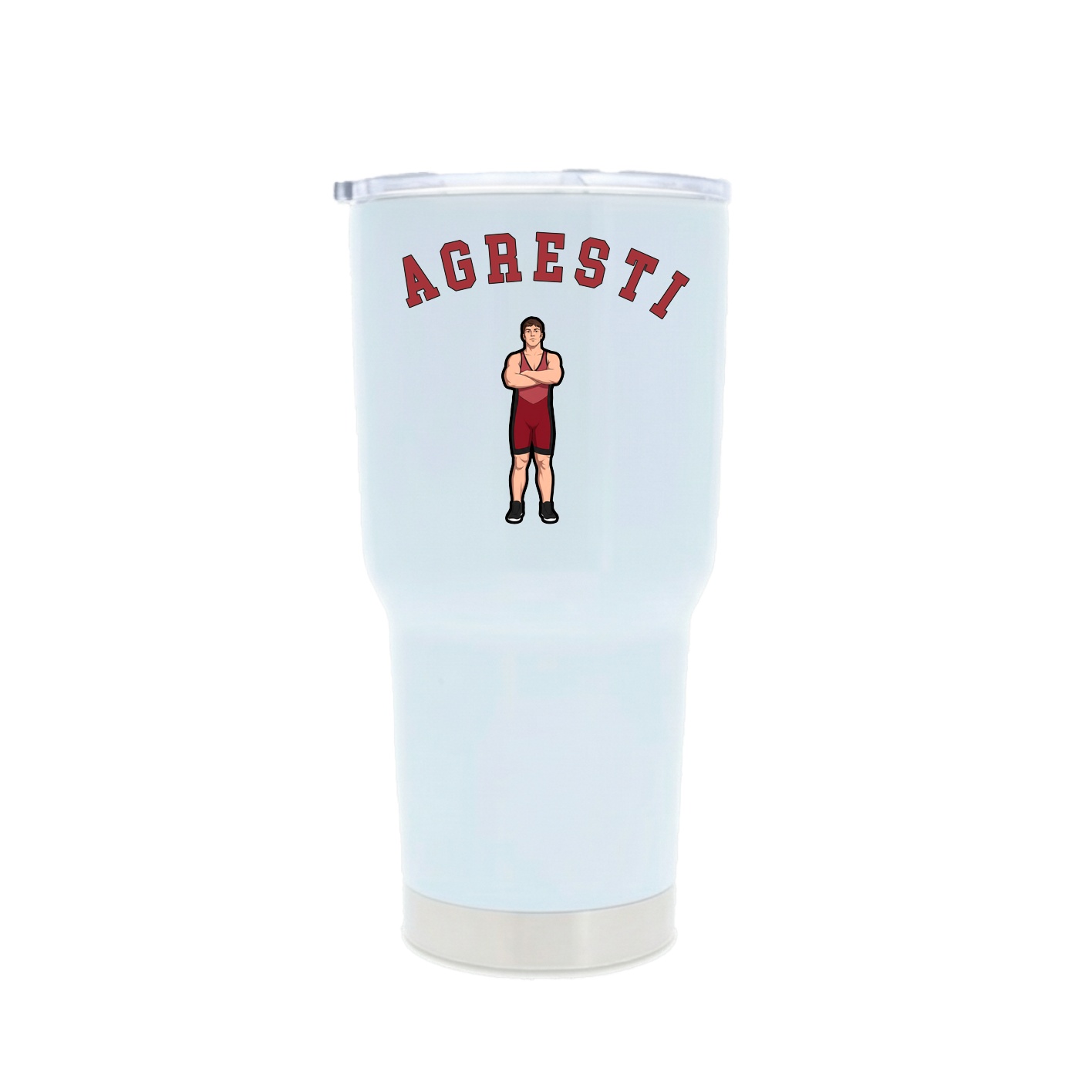 30oz Stainless Steel Tumbler — Shirsey Arch in White