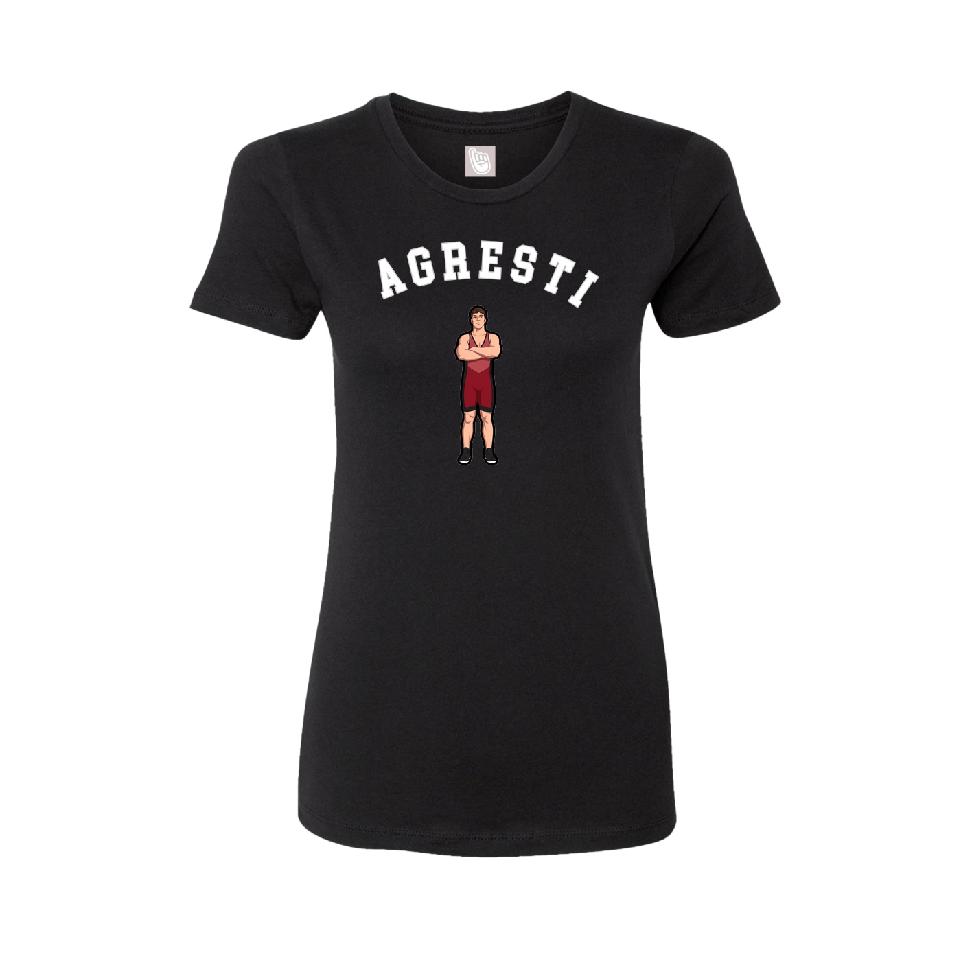 Fitted Women's Tee — Shirsey Arch in Black