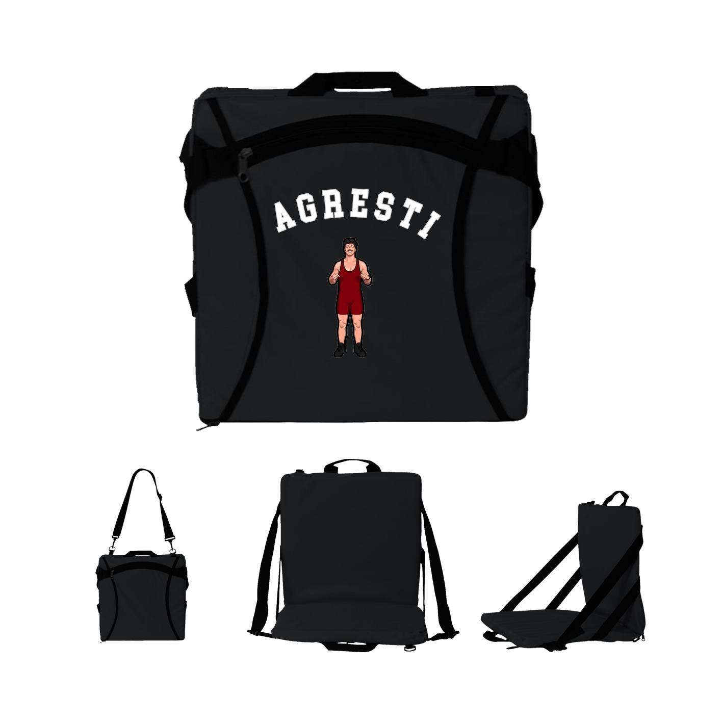 Folding Stadium Seat — Shirsey Arch in Black