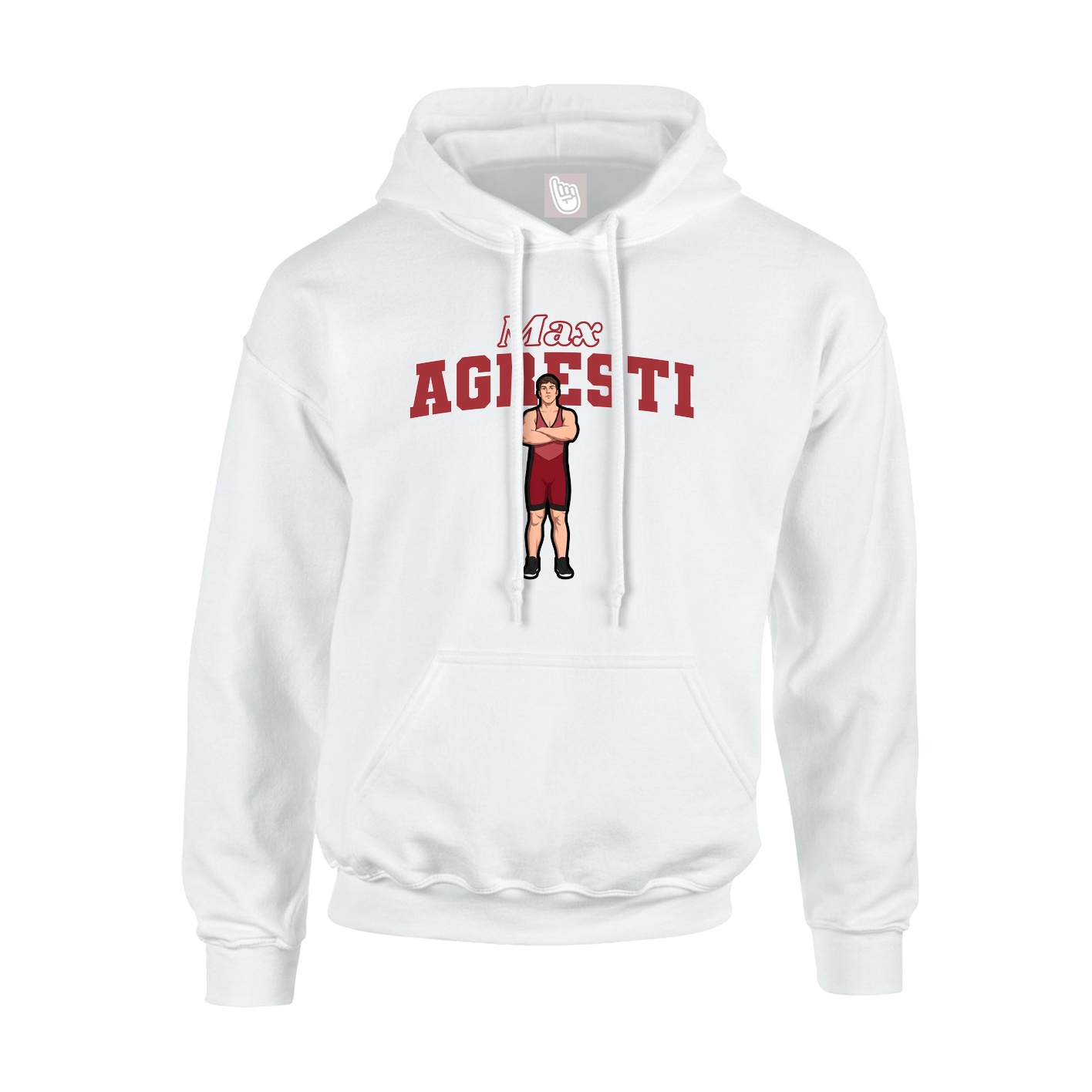 Hoodie — Name Arch in White
