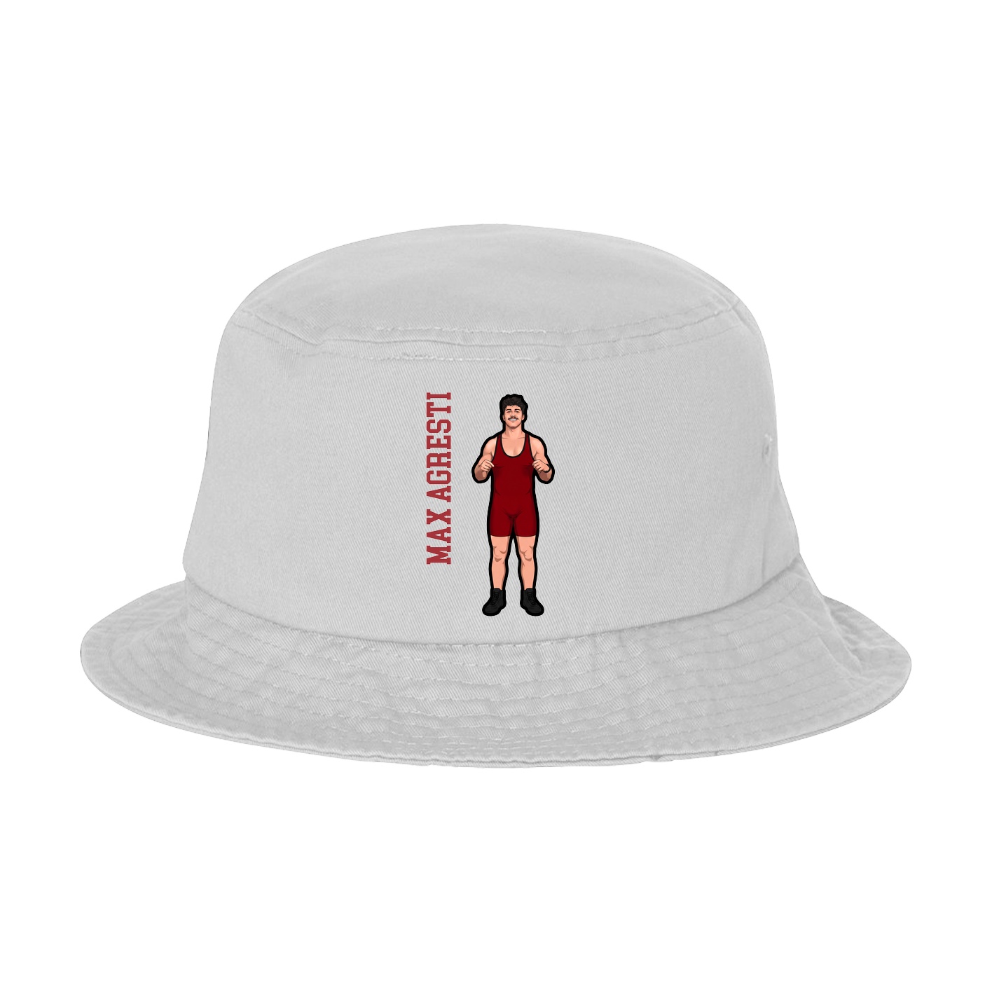 Bucket Cap — Name Vertical in White