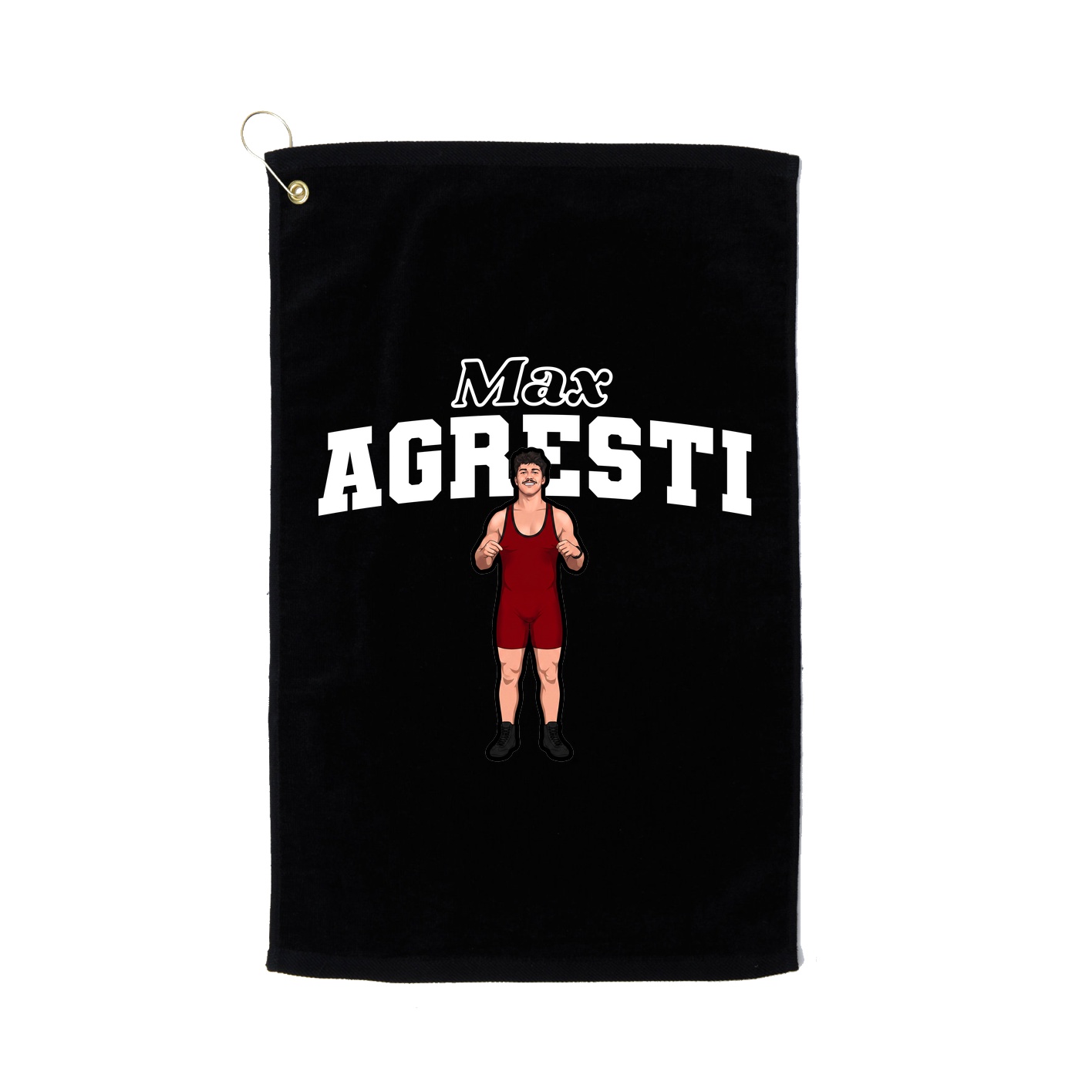 Golf Towel — Name Arch in Black