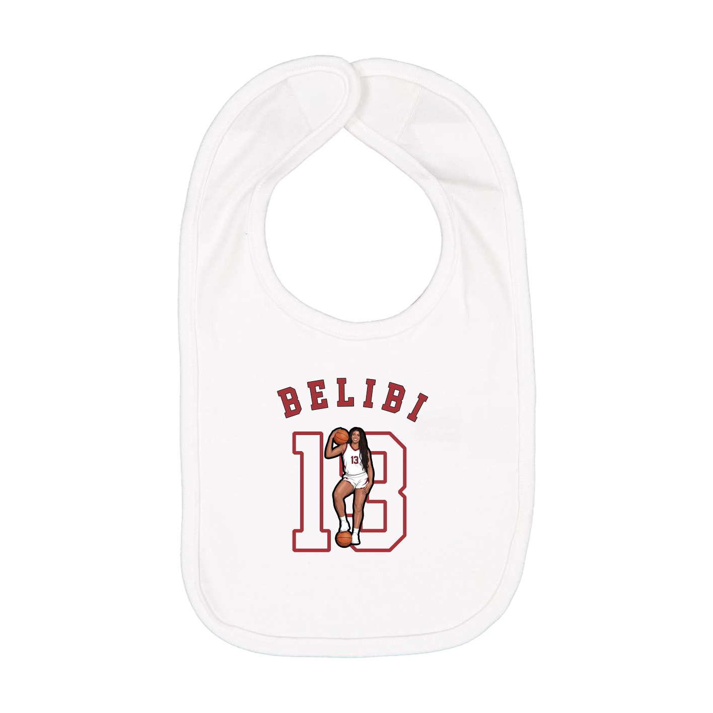Infant Bib — Shirsey Arch in White