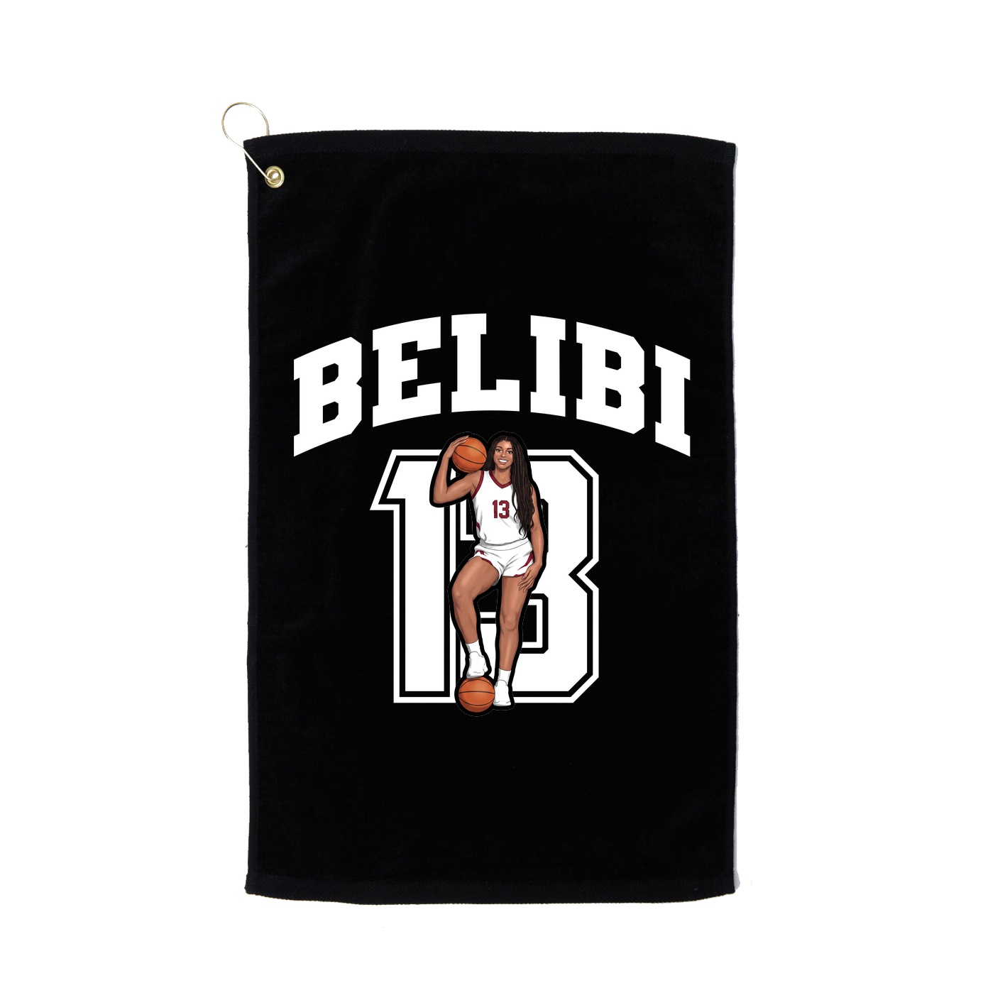 Golf Towel — Number in Black