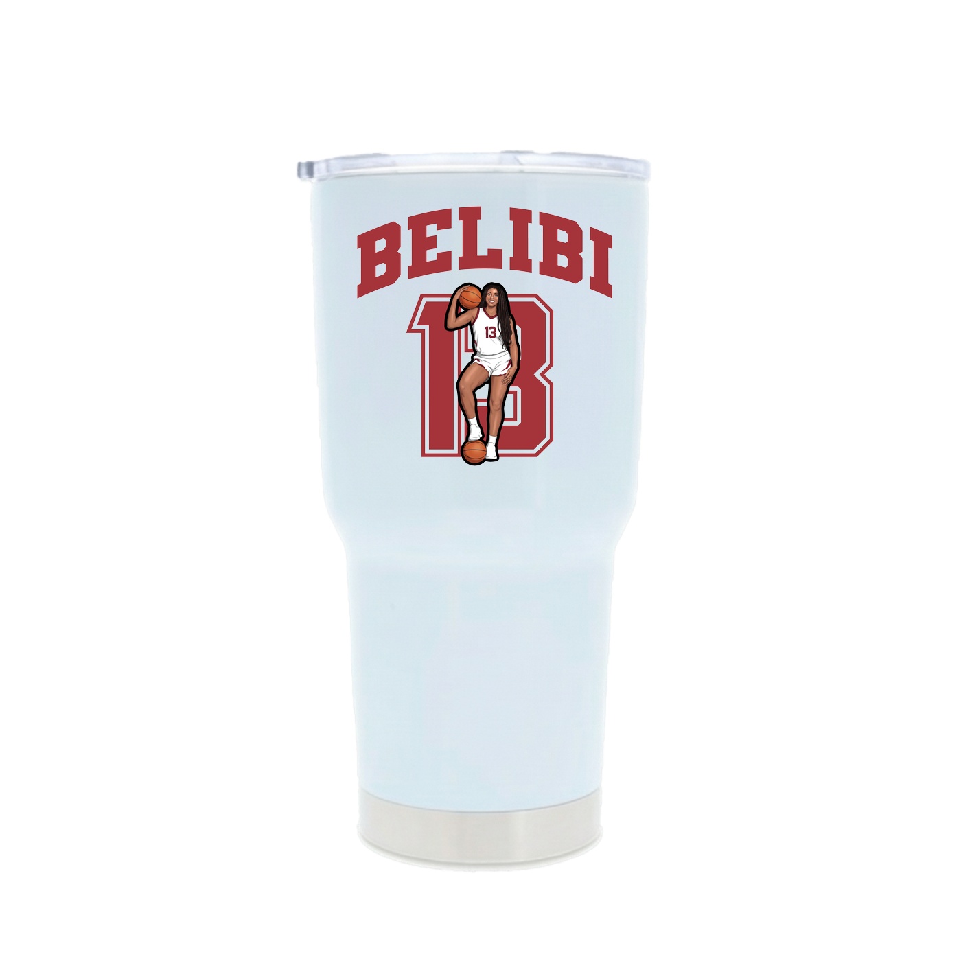 30oz Stainless Steel Tumbler — Number in White