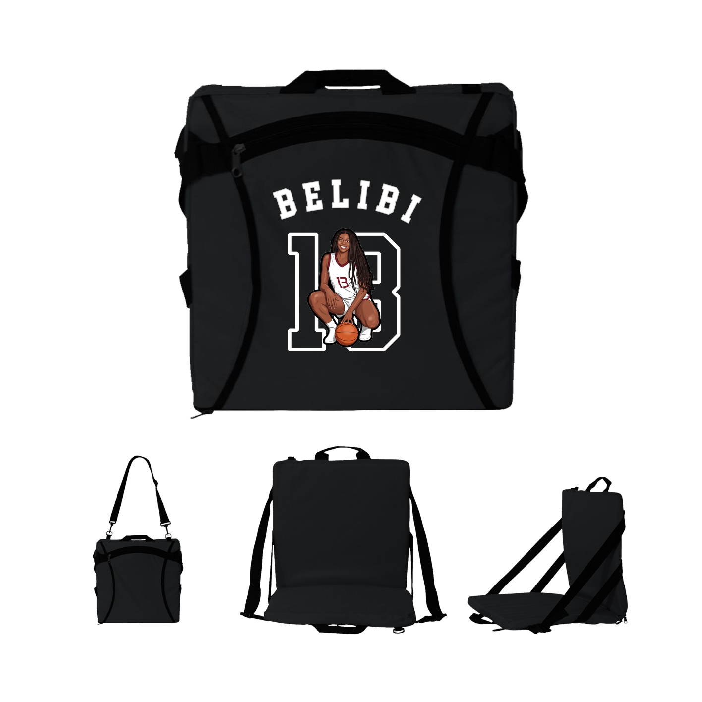 Folding Stadium Seat — Shirsey Arch in Black