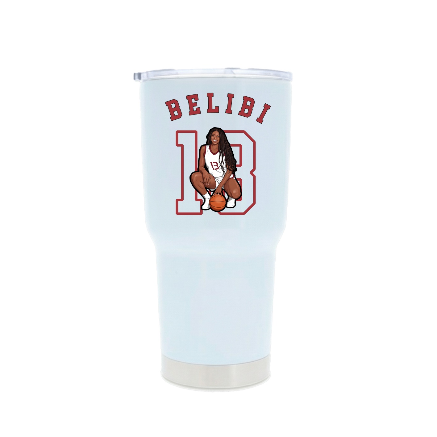 30oz Stainless Steel Tumbler — Shirsey Arch in White