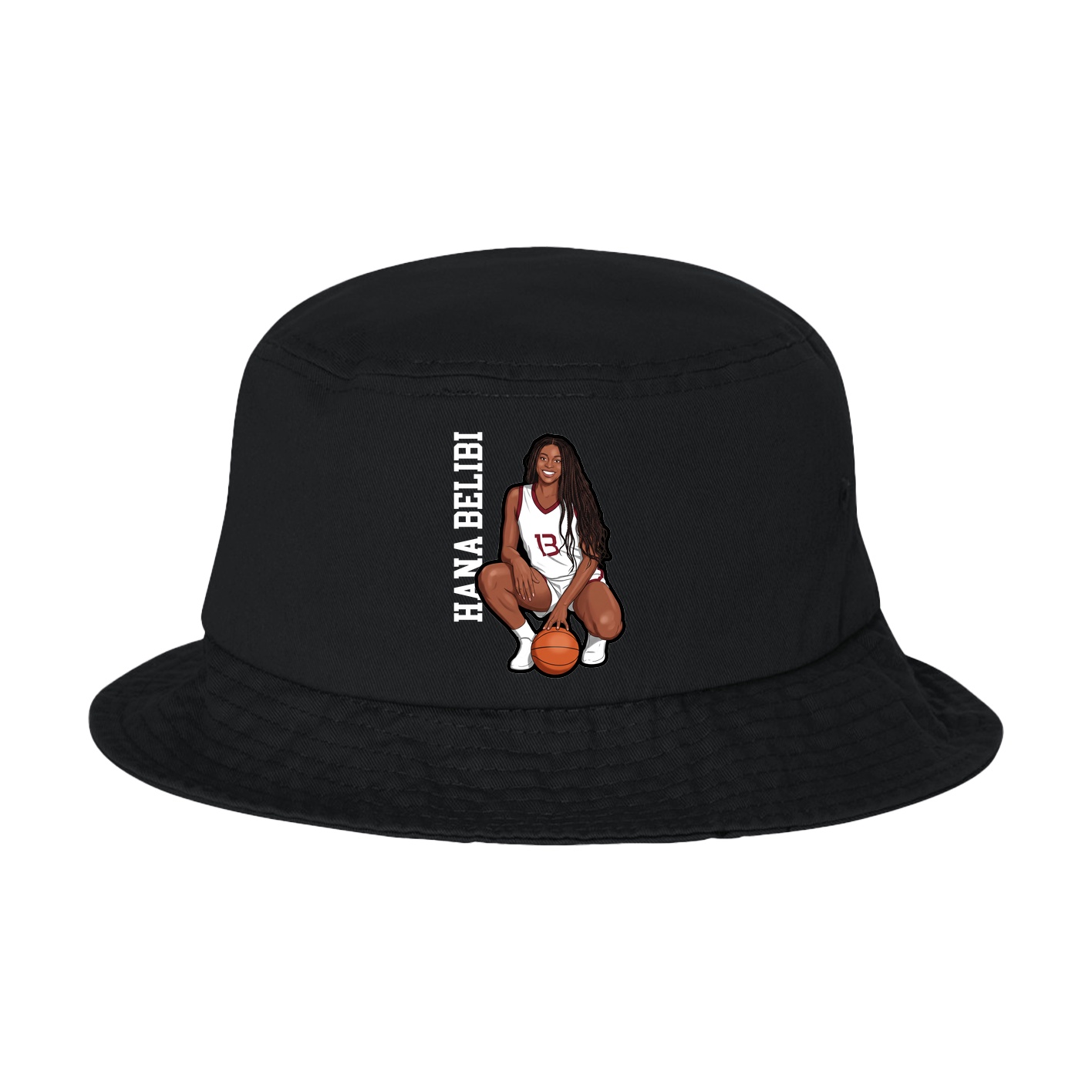 Bucket Cap — Name Vertical in Black