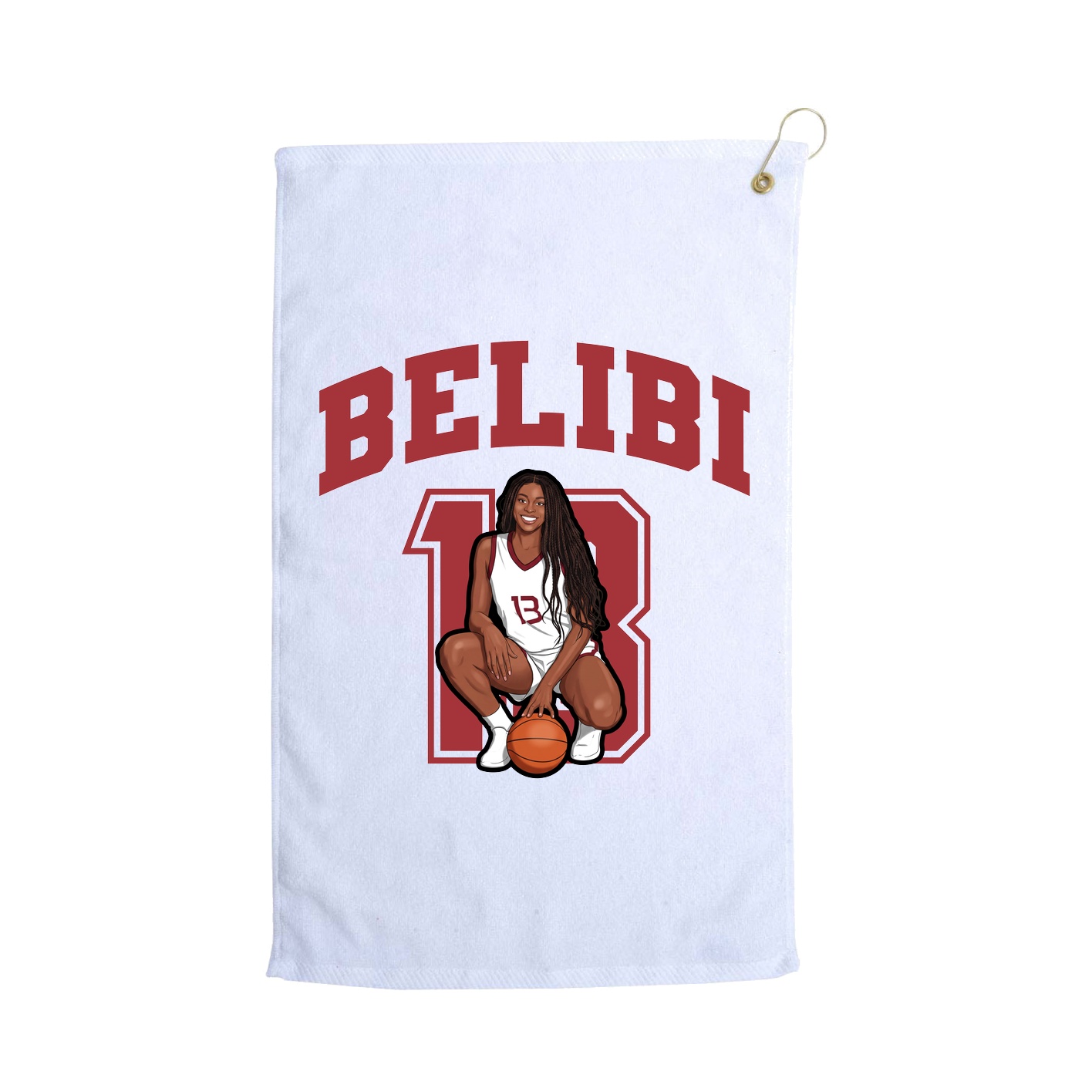 Golf Towel — Number in White