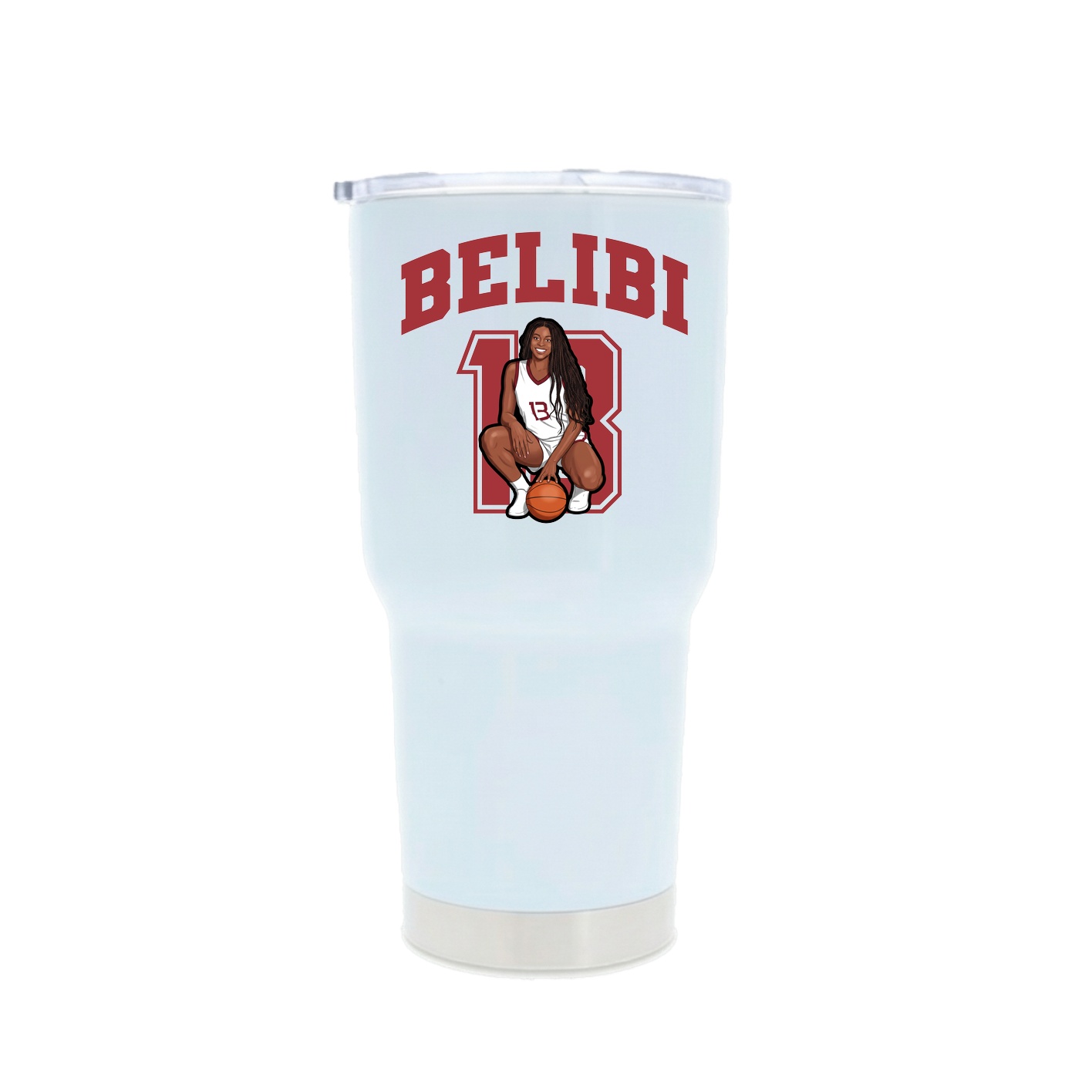 30oz Stainless Steel Tumbler — Number in White