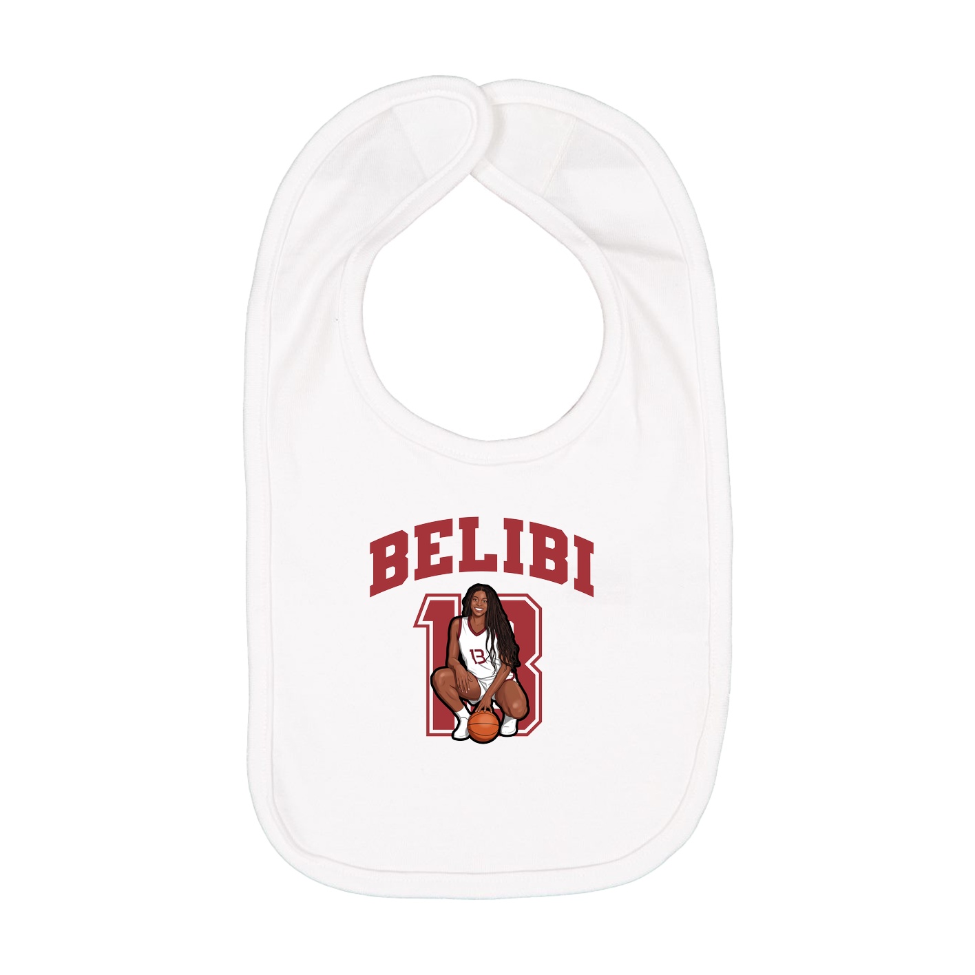 Infant Bib — Number in White