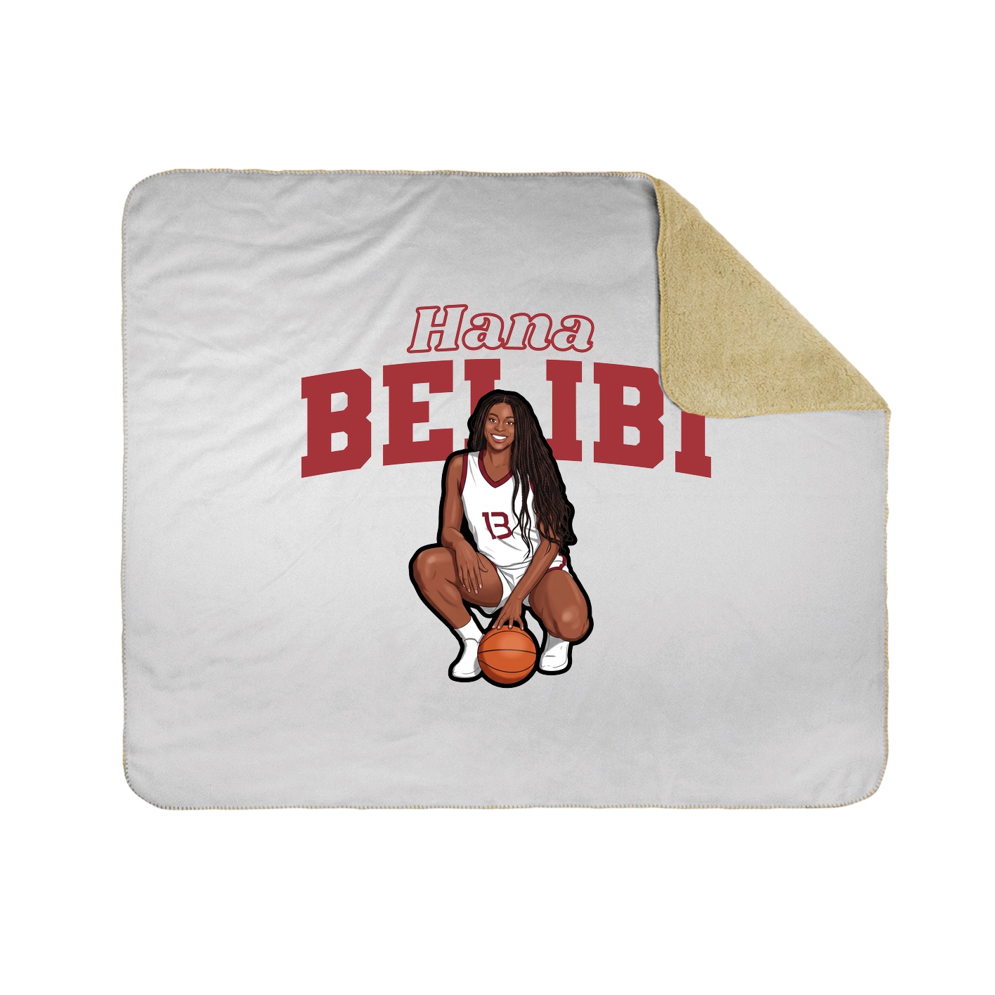 Throw Blanket — Name Arch in White
