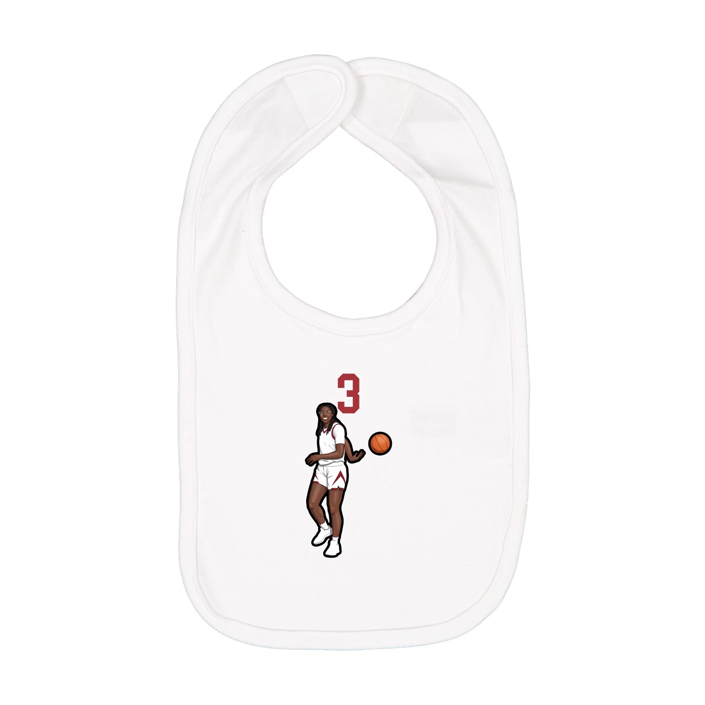 Infant Bib — Number Top in White