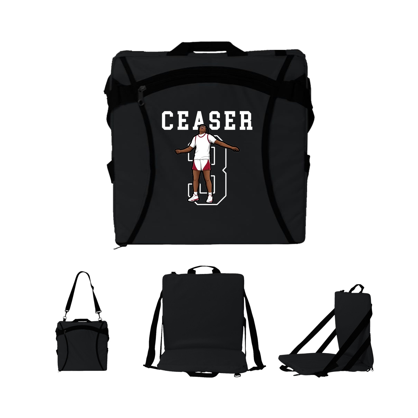 Folding Stadium Seat — Shirsey in Black