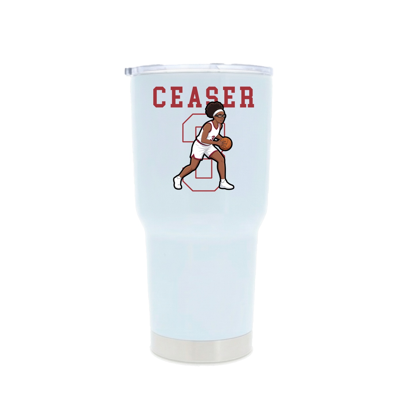 30oz Stainless Steel Tumbler — Shirsey in White