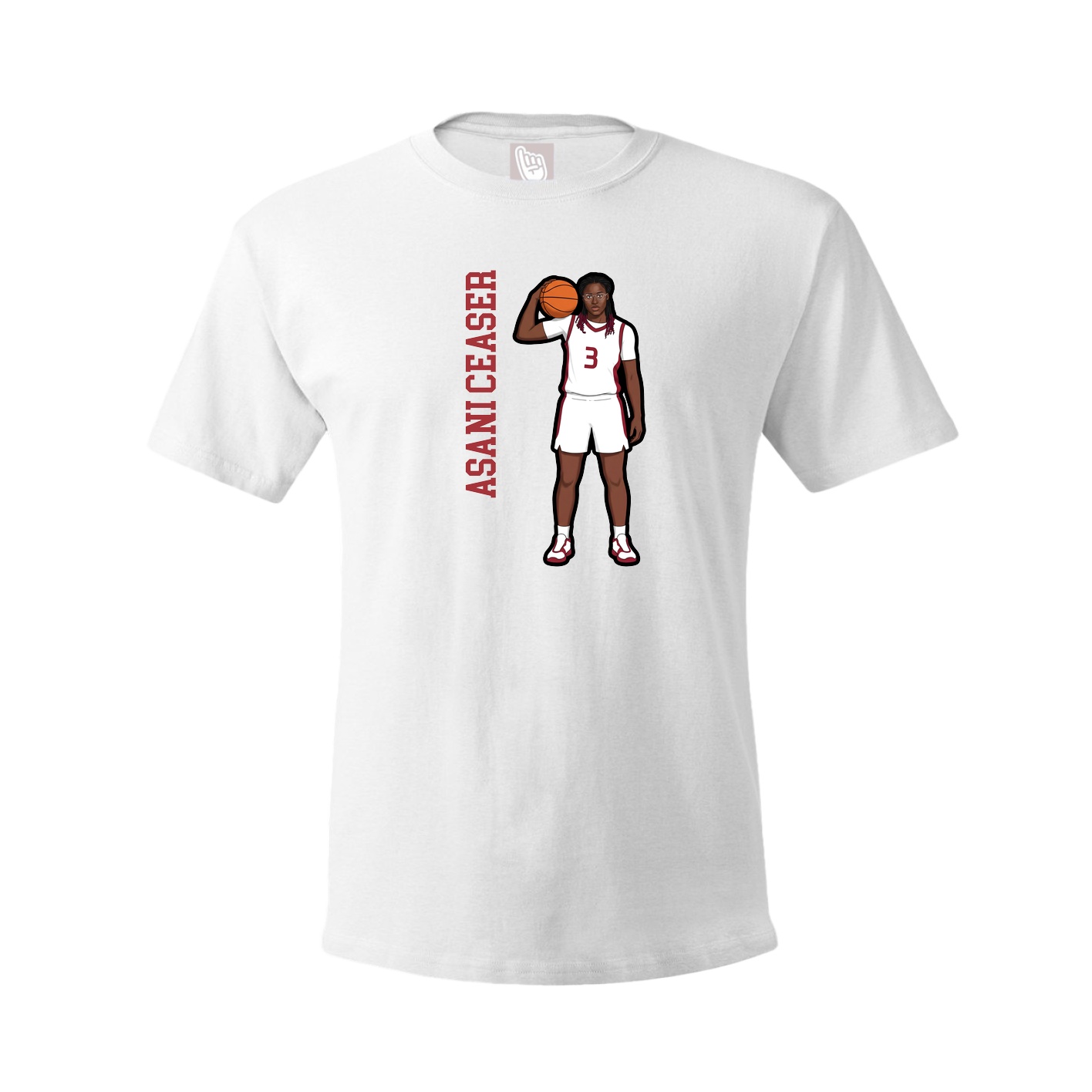Youth Tee — Name Vertical in White