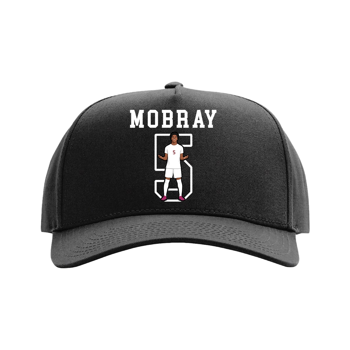 Full Fabric Five-Panel Champ Cap — Shirsey in Black