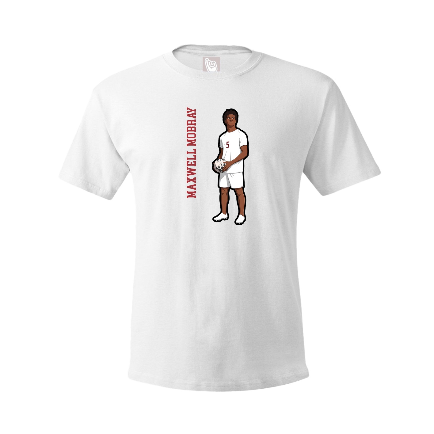 Tee — Name Vertical in White