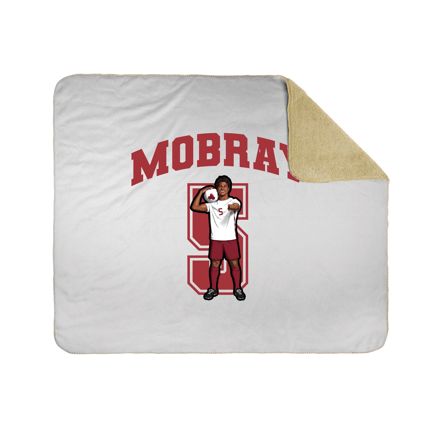 Throw Blanket — Number in White