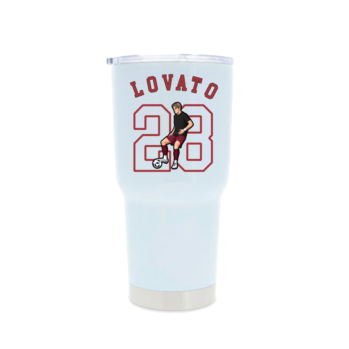 30oz Stainless Steel Tumbler — Shirsey Arch in White