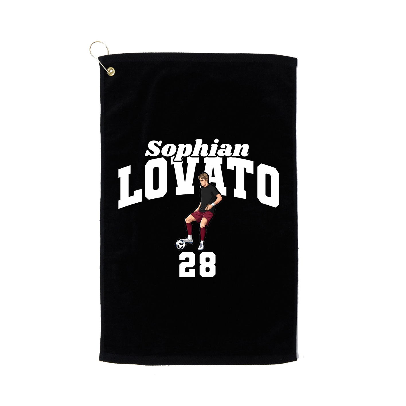 Golf Towel — Signature Arch in Black