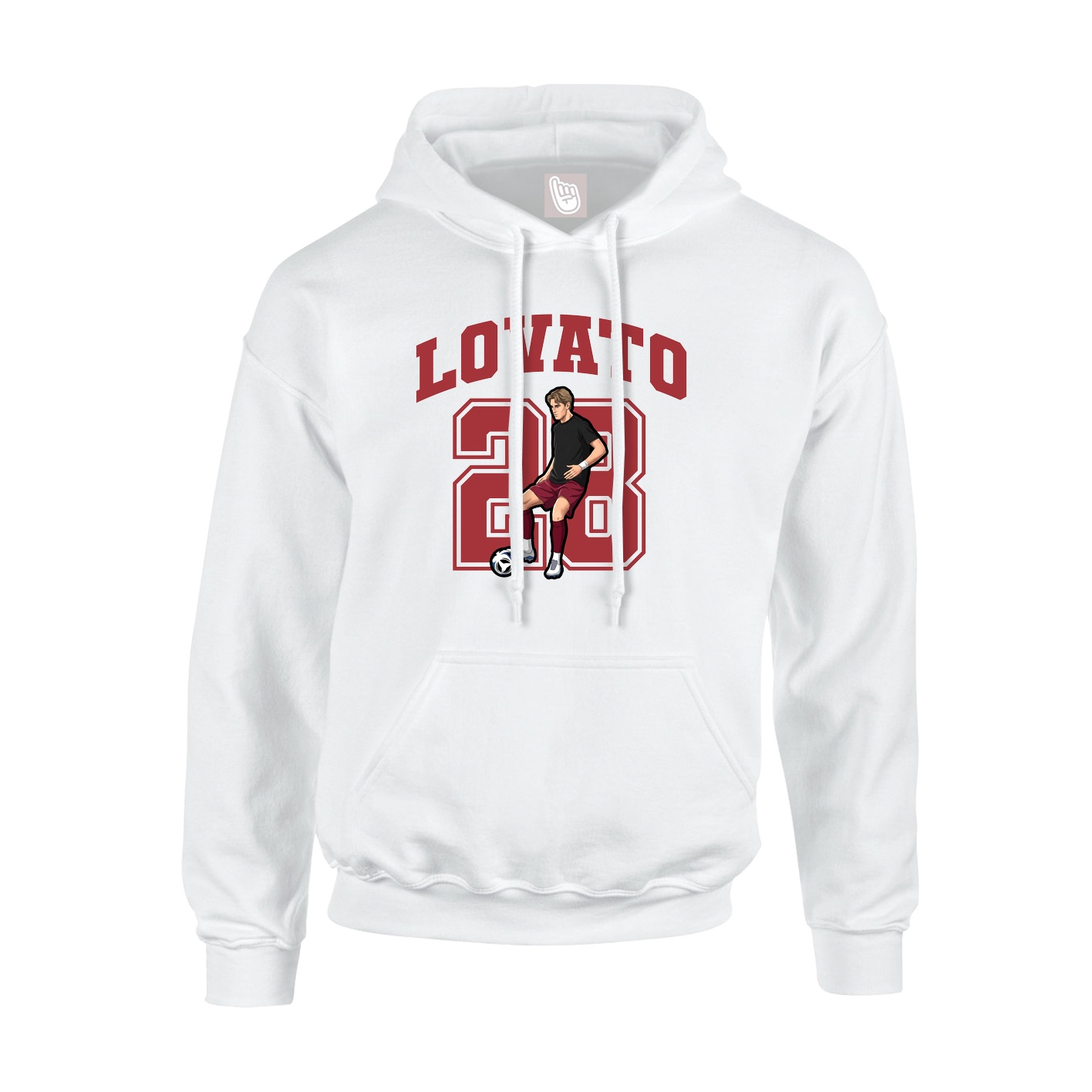 Hoodie — Number in White