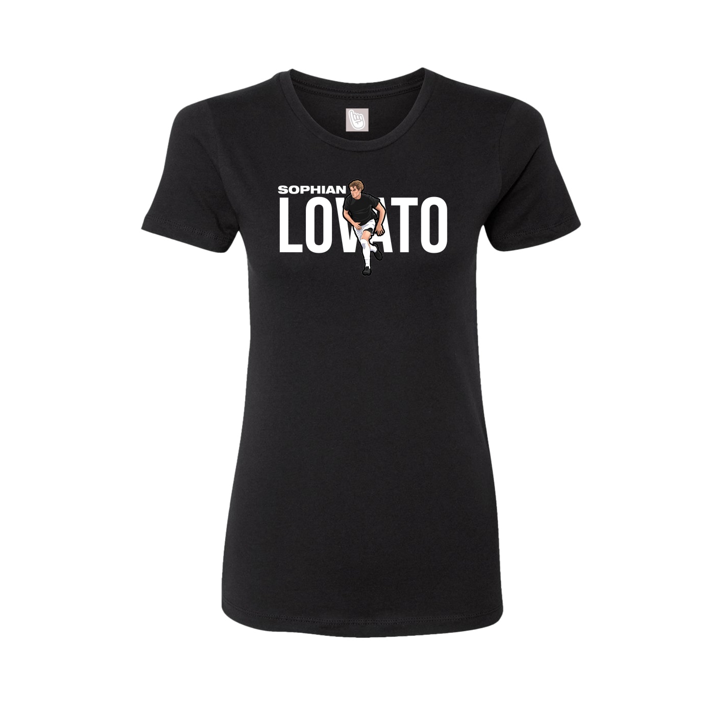 Fitted Women's Tee — Player Name in Black