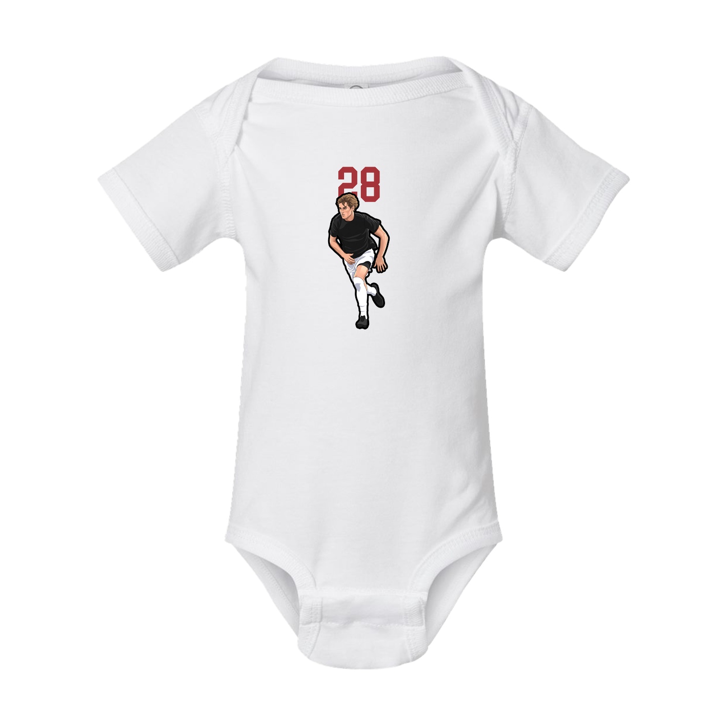 Baby Onesie — Number Top in White