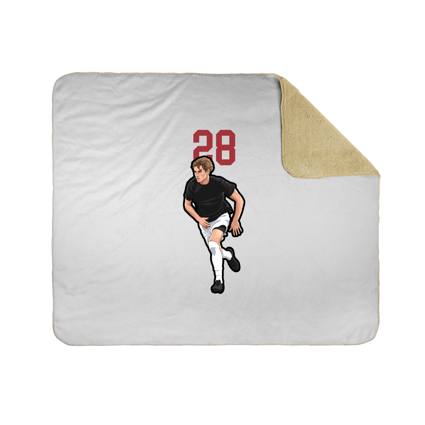 Throw Blanket — Number Top in White