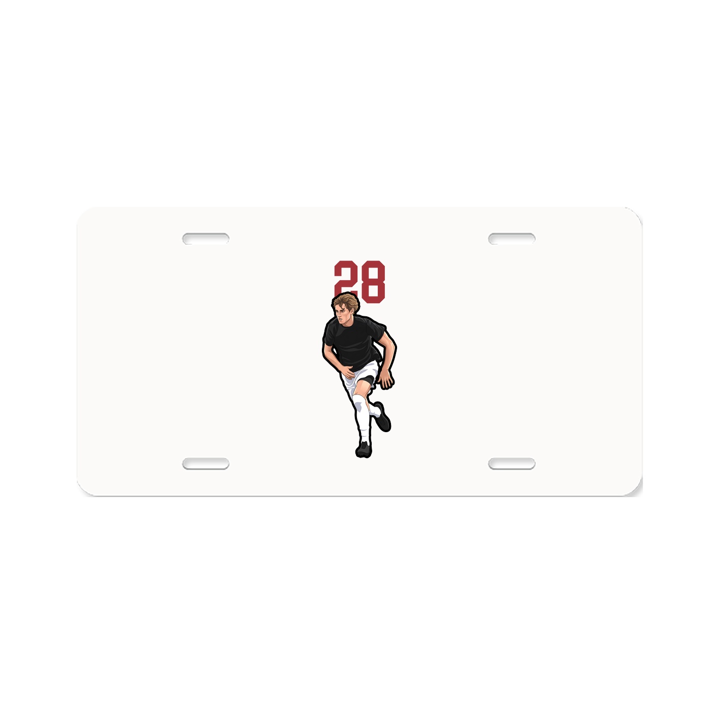 License Plate — Number Top in Classic